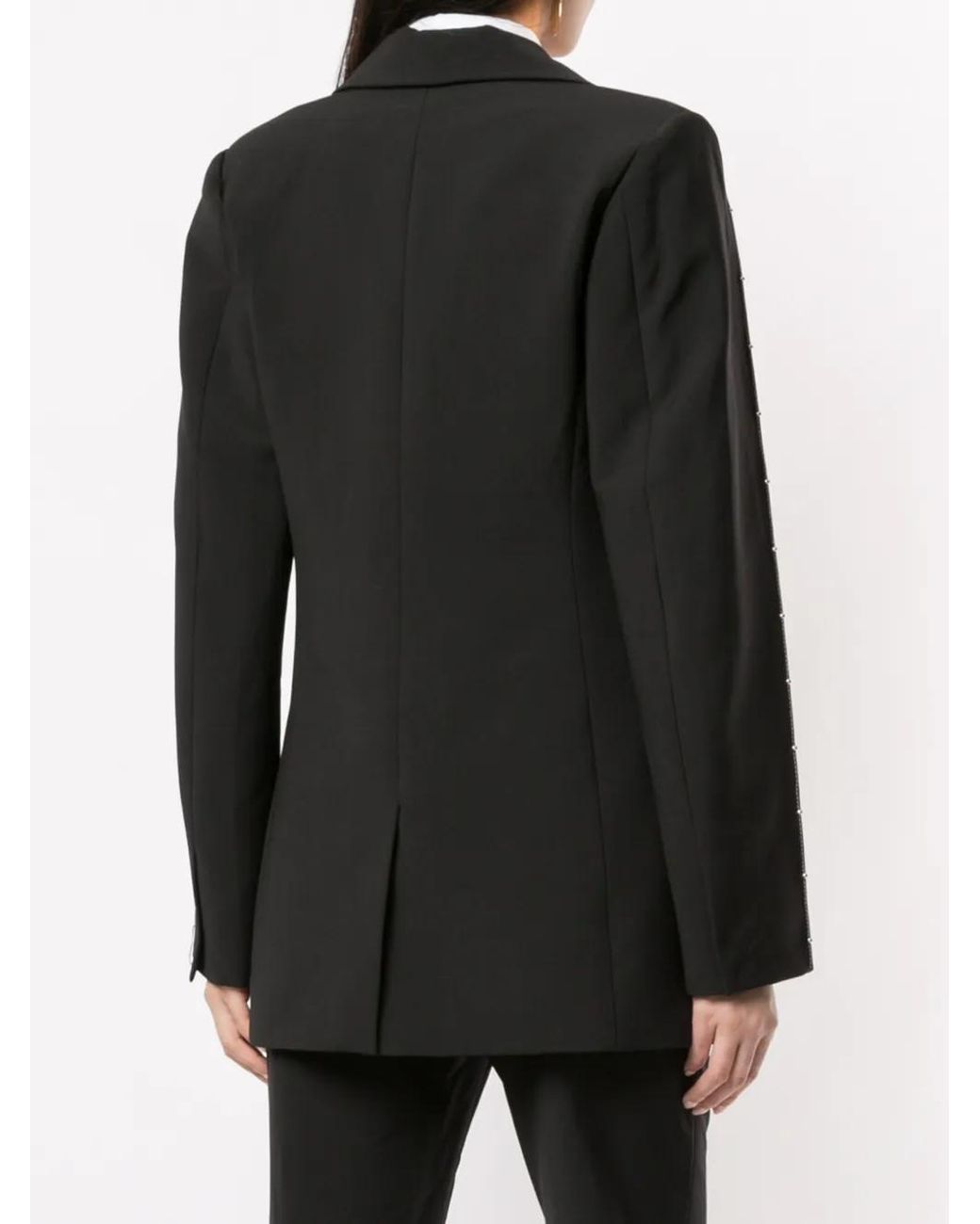 Ellery Black Stud-Embellished Single-Breasted Blazer