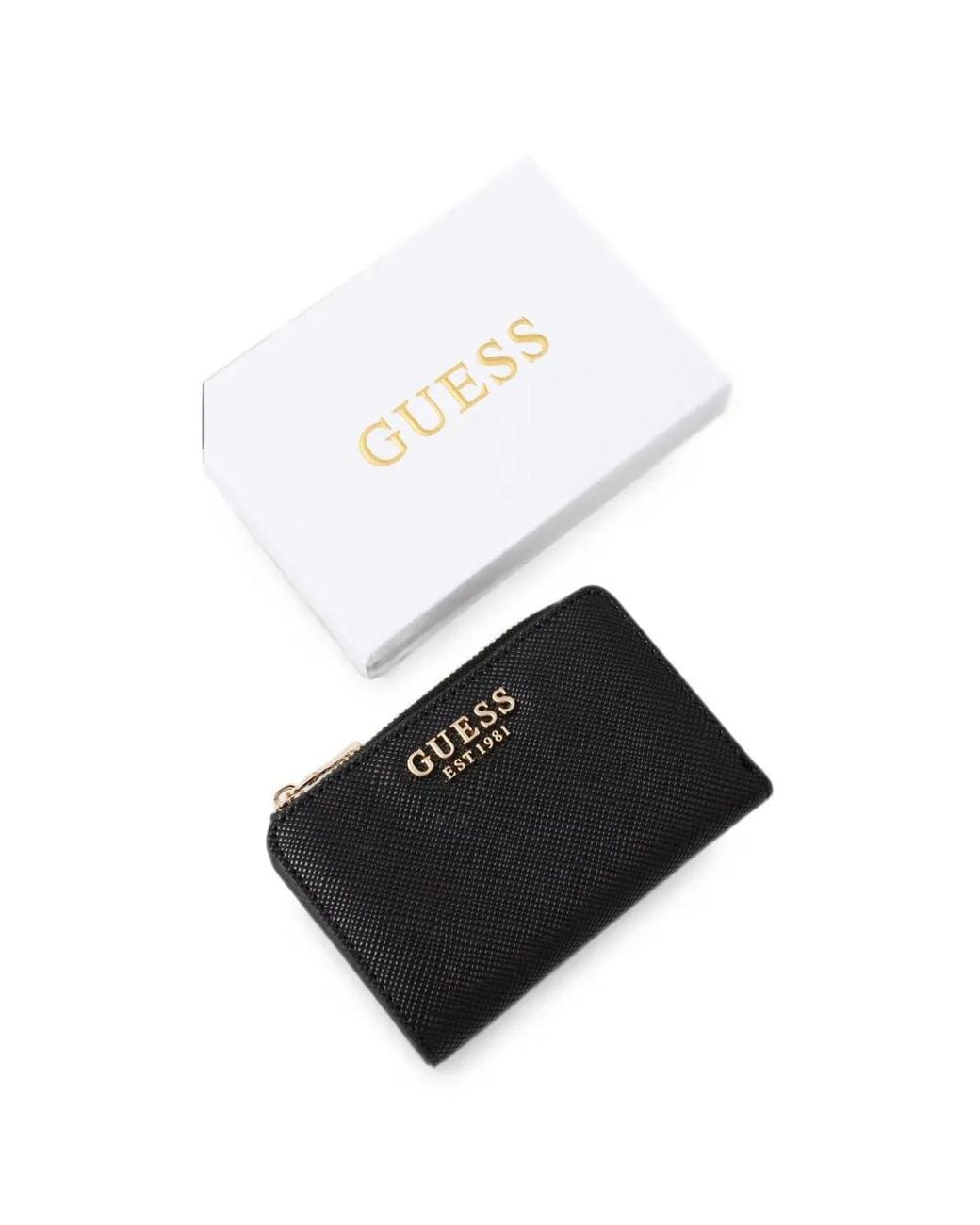Guess Black Danielle Logo-Lettering Bi-Fold Wallet