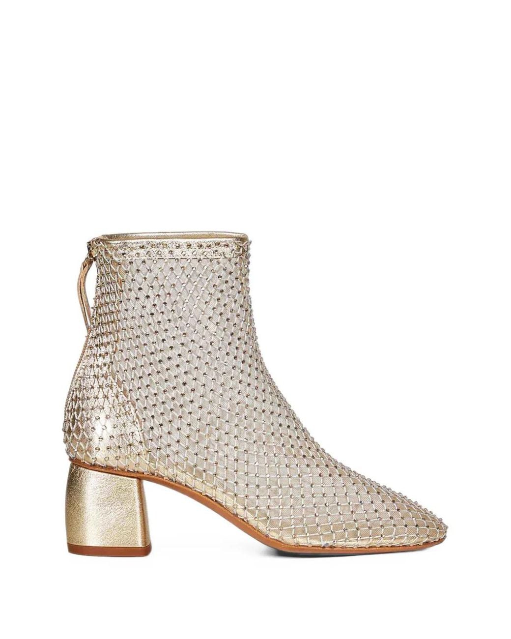 Forte_forte White Crystal-Embellished Ankle Boots