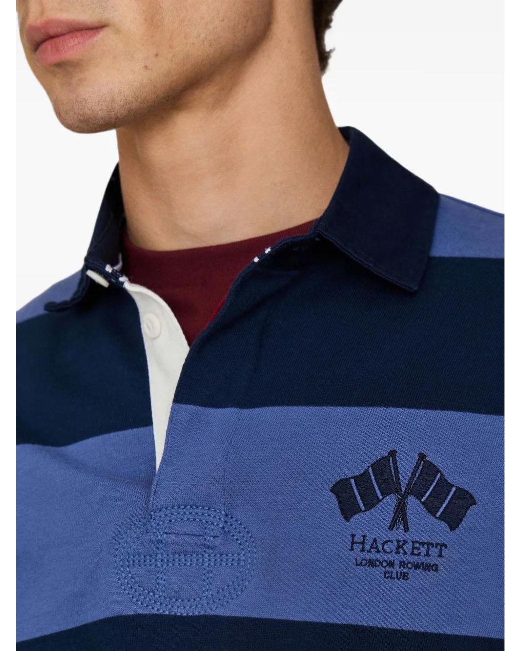 Hackett Blue Polo À Rayures for men