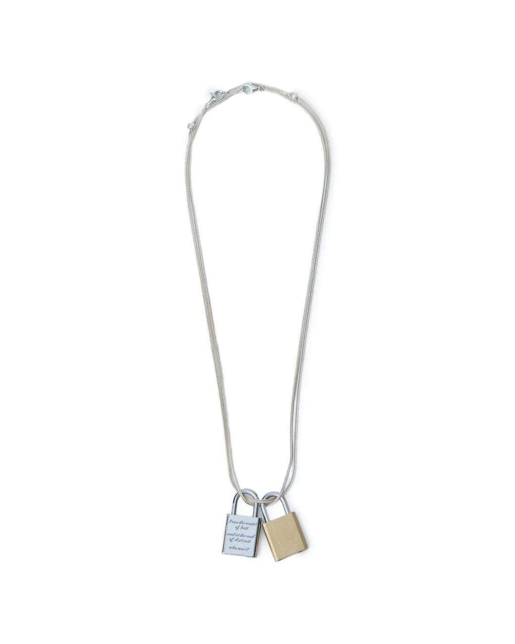 Our Legacy White Riddle Necklace for men