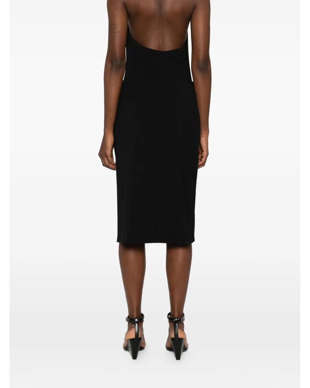 MEDEA Black Rings-Details Midi Skirt