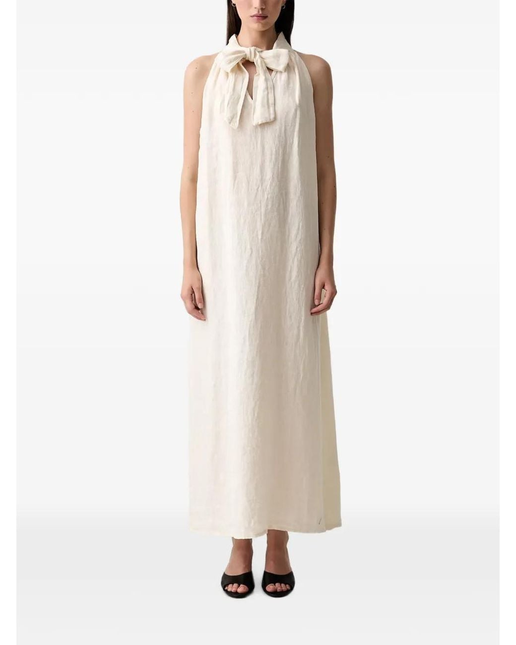 ViCOLO White Halterneck Maxi Dress