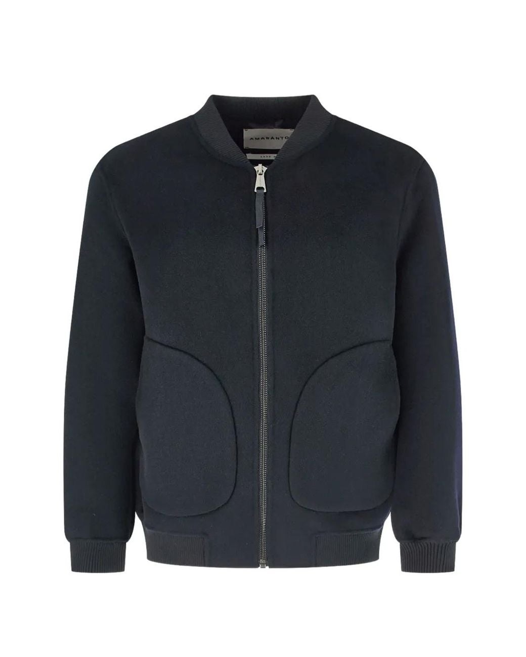 Amaranto Blue Zip-Up Bomber Jacket for men