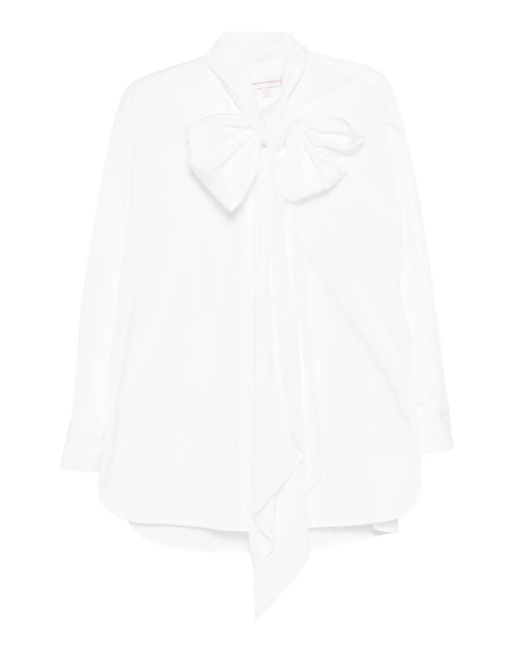Carolina Herrera White Bow-Detail Blouse