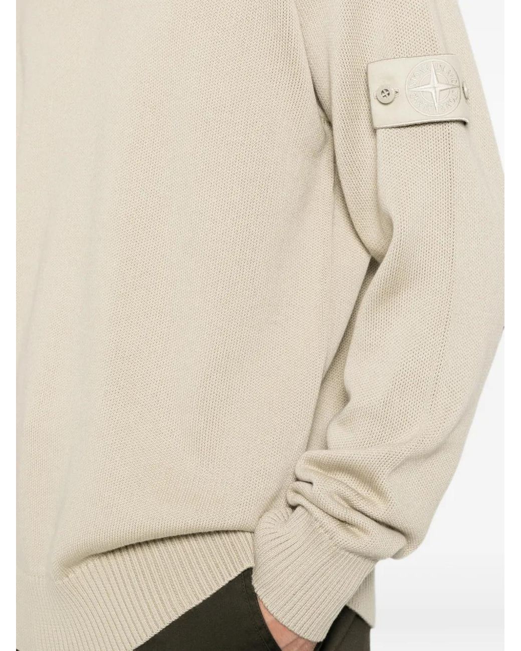 Stone Island White 5100063 Cotton Cashmere Ghost Piece Sweater for men
