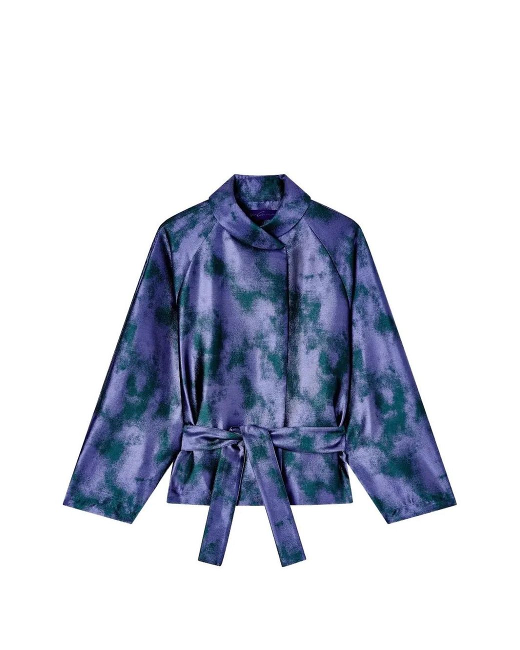 Giorgio Armani Blue Belted Oversize Jacket