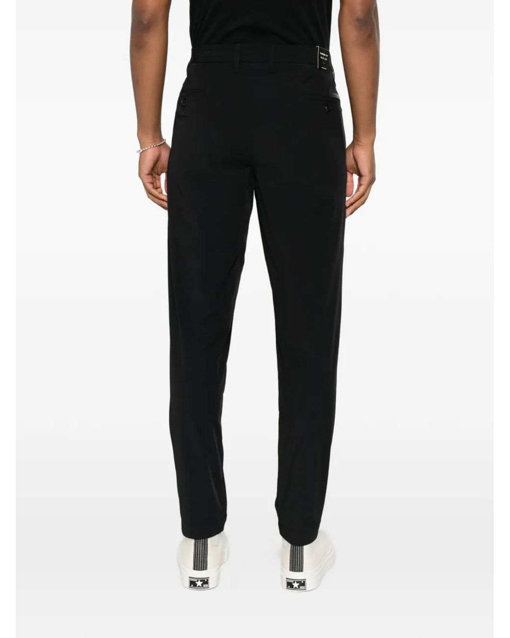 Karl Lagerfeld Black Pantalon Fuselé À Plaque Logo for men