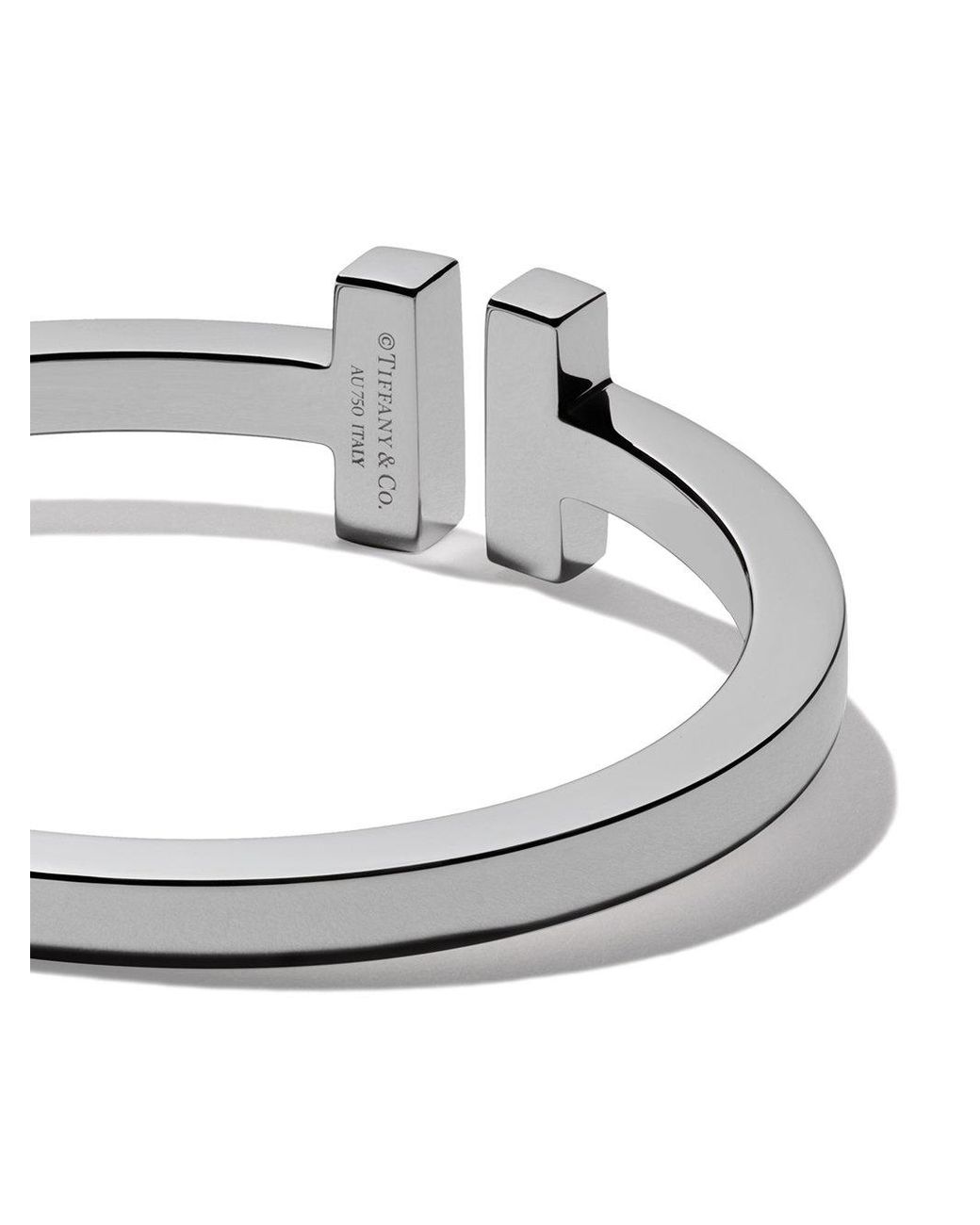 Tiffany Co. 18kt White Gold Tiffany T Square Diamond Cuff in