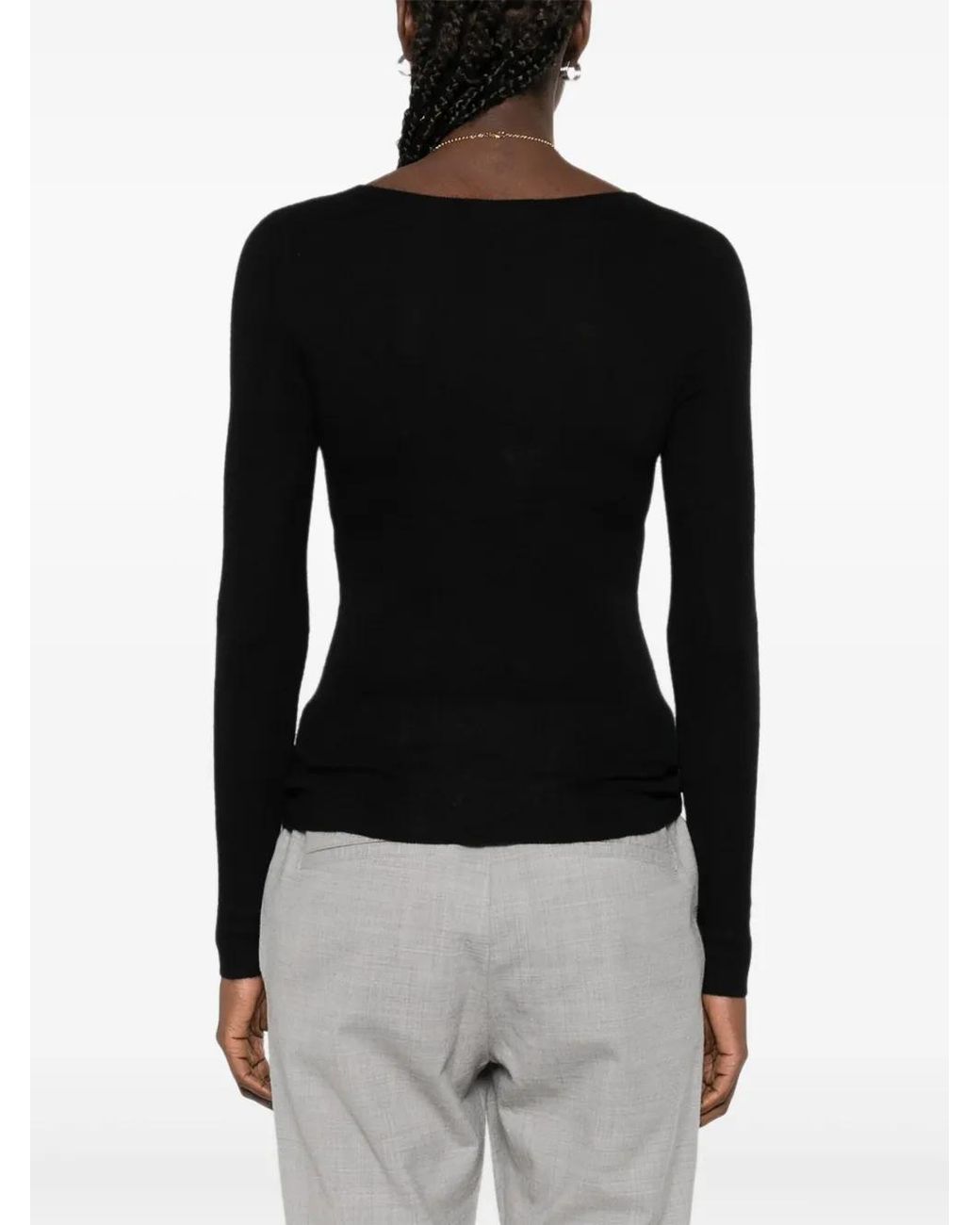 Bompard Black Crew-Neck Sweater