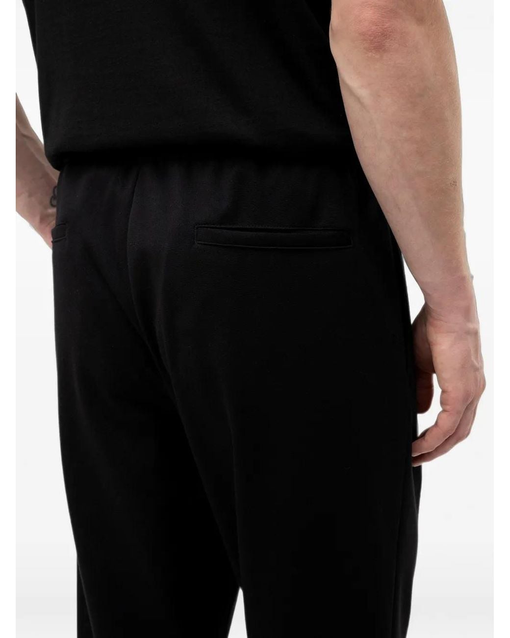 Boss Black Elasticated-Waistband Trousers for men