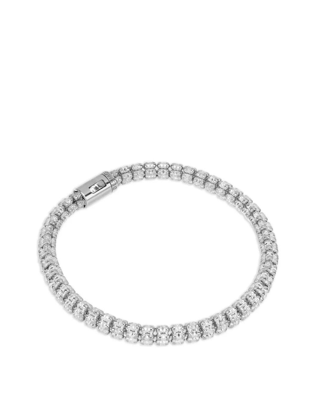 Desmo Metallic Infinity Round Armband Mit Perlen
