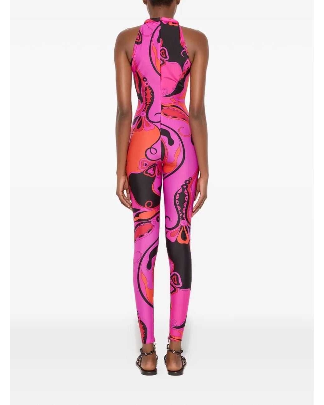 Emilio Pucci Pink Orchidee-Print Long Jumpsuit