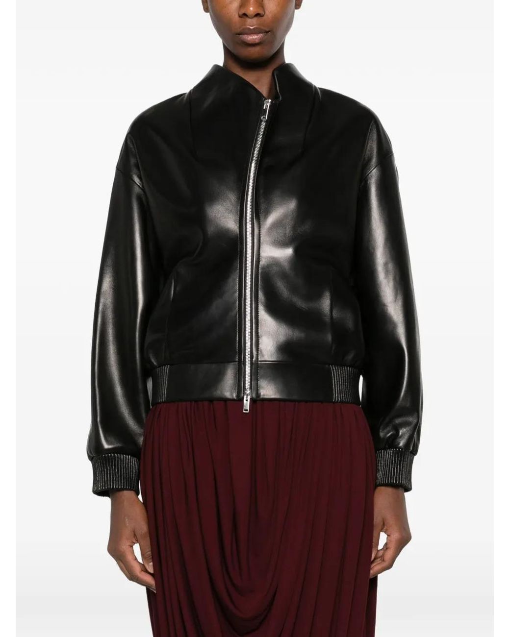 Khaite Black Ixin Leather Jacket
