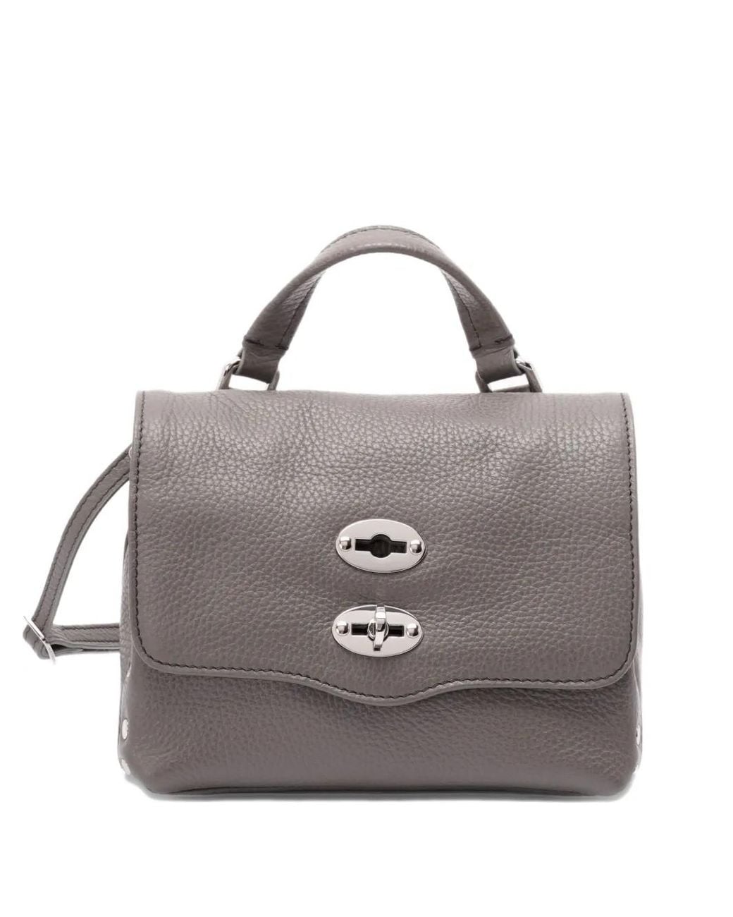 Zanellato Gray Baby Postina Leather Tote Bag