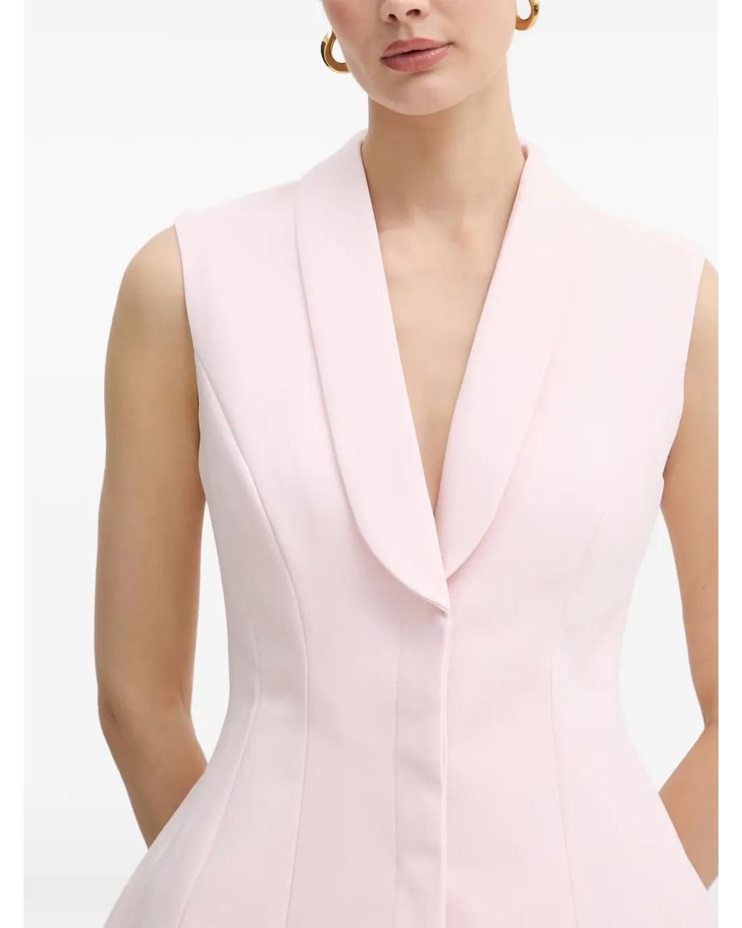 Bardot Pink Destene Shawl-Lapel Mini Dress