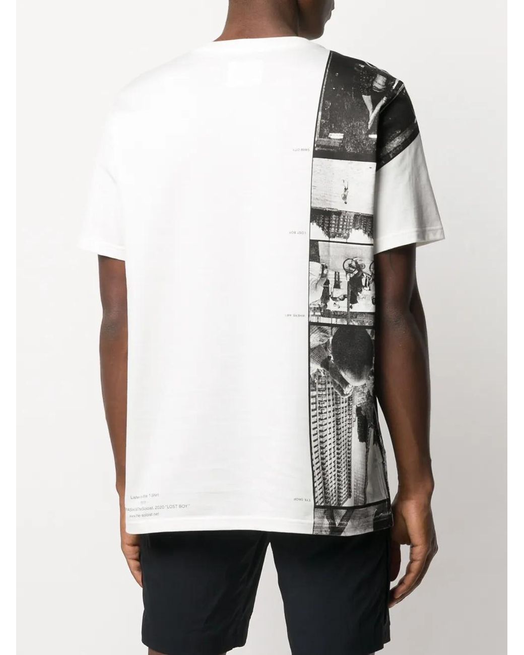 TAKAHIROMIYASHITA The Soloist White Logo Print T-Shirt for men