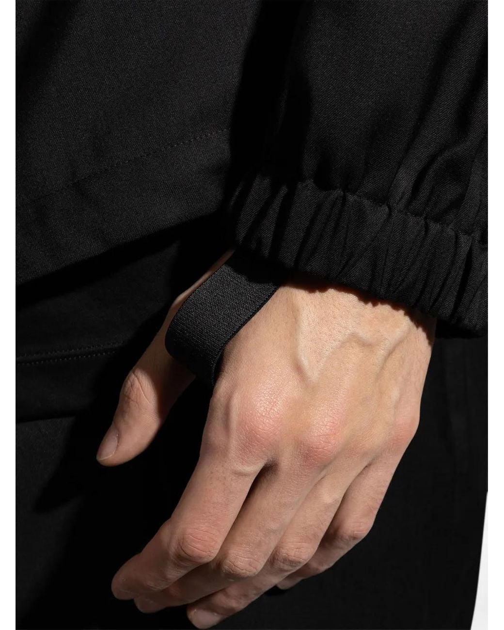 Helmut Lang Black Elasticated-Hem Jacket for men