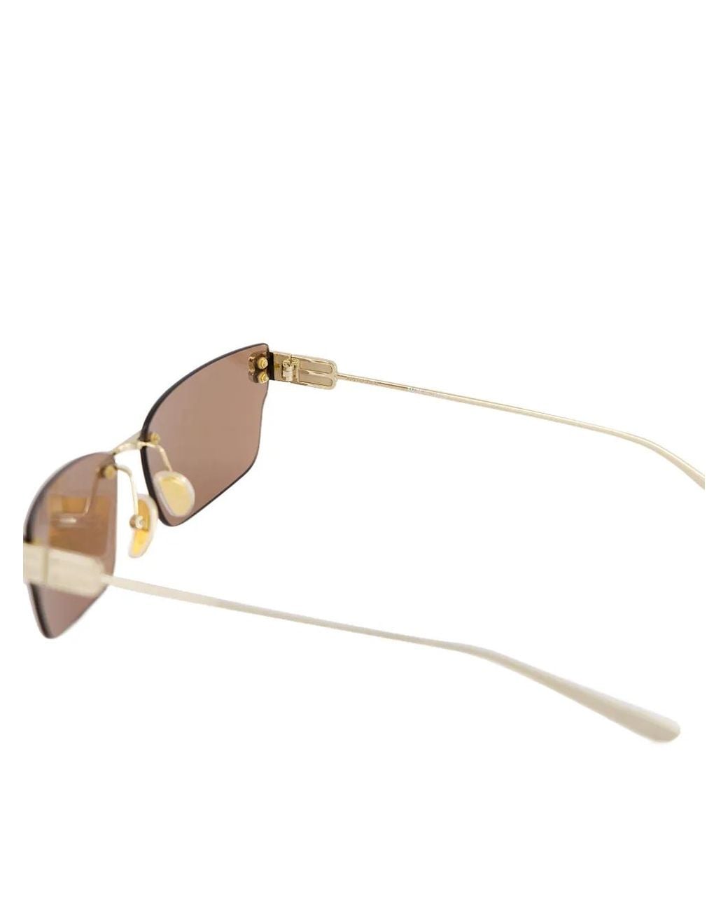 Balenciaga White Gossip Bb Logo Sunglasses for men