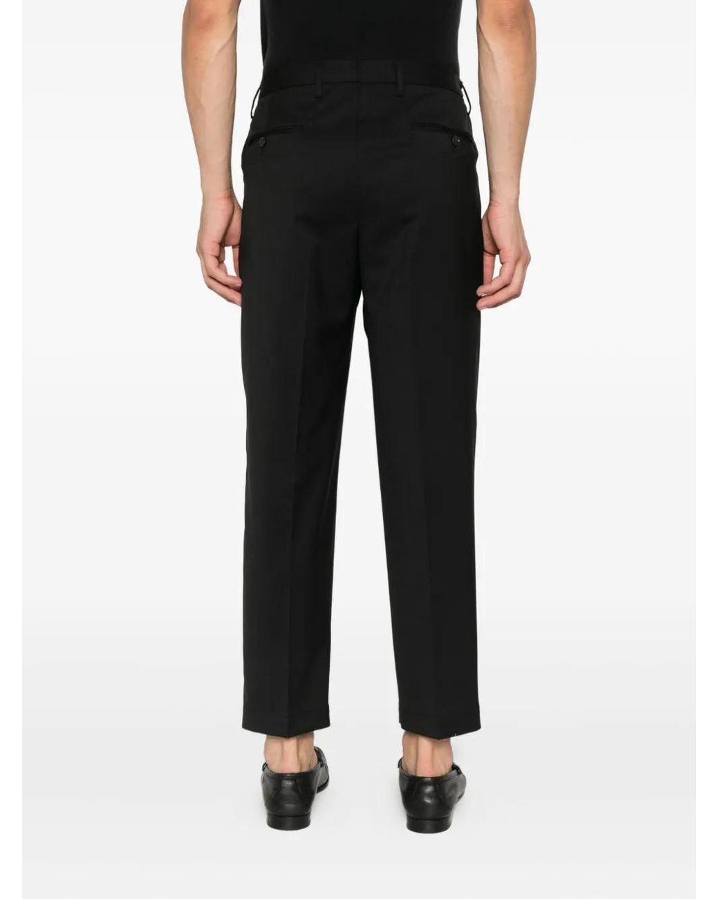 Briglia 1949 Black Pleated-Front Trousers for men
