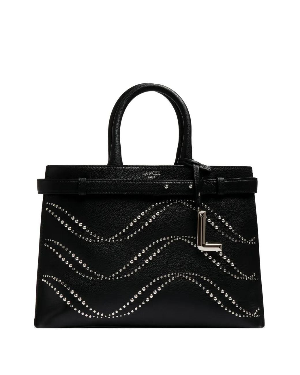 Lancel Black Sac Porté Épaule Faubourg De À Détails De Clous