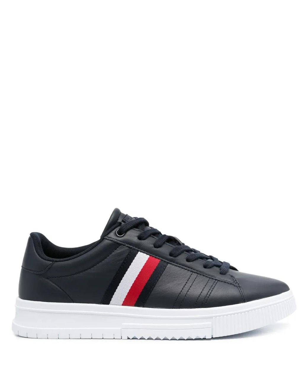Tommy Hilfiger Multicolor Baskets Lacées À Détails Rayés for men