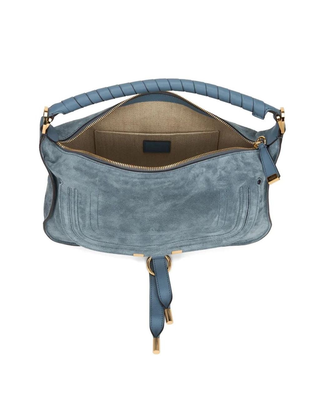 Chloé Blue Small Marcie Leather Shoulder Bag