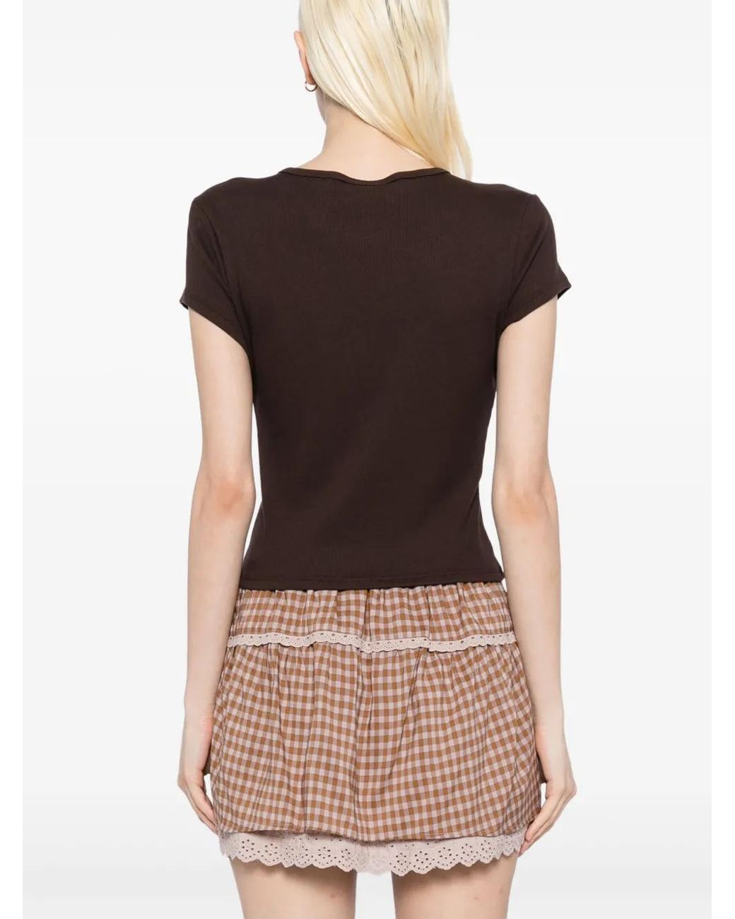 Reformation Brown Muse T-Shirt