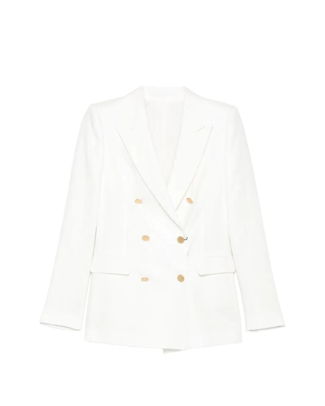 Tagliatore White Double-Breasted Blazer