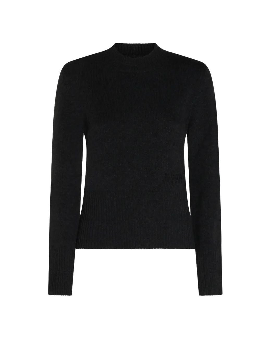 MM6 by Maison Margiela Black Logo-Embroidered Sweater