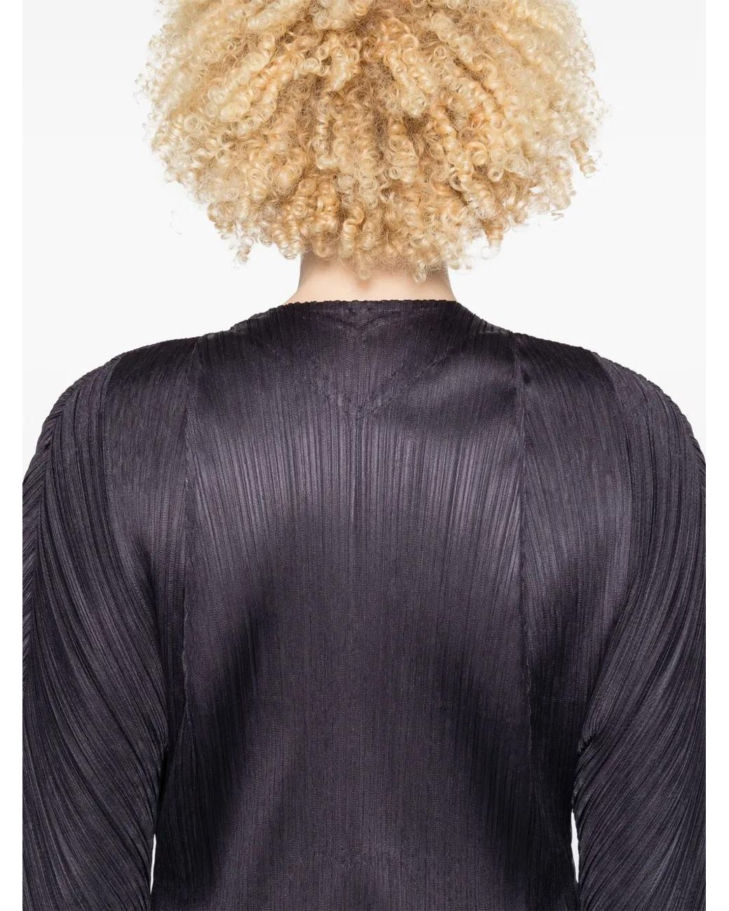 Pleats Please Issey Miyake Blue Lantern Jacket