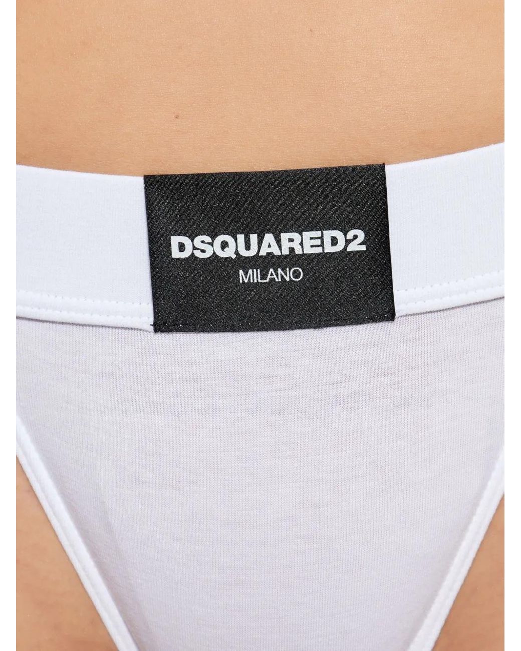 DSquared² White Heritage Thong