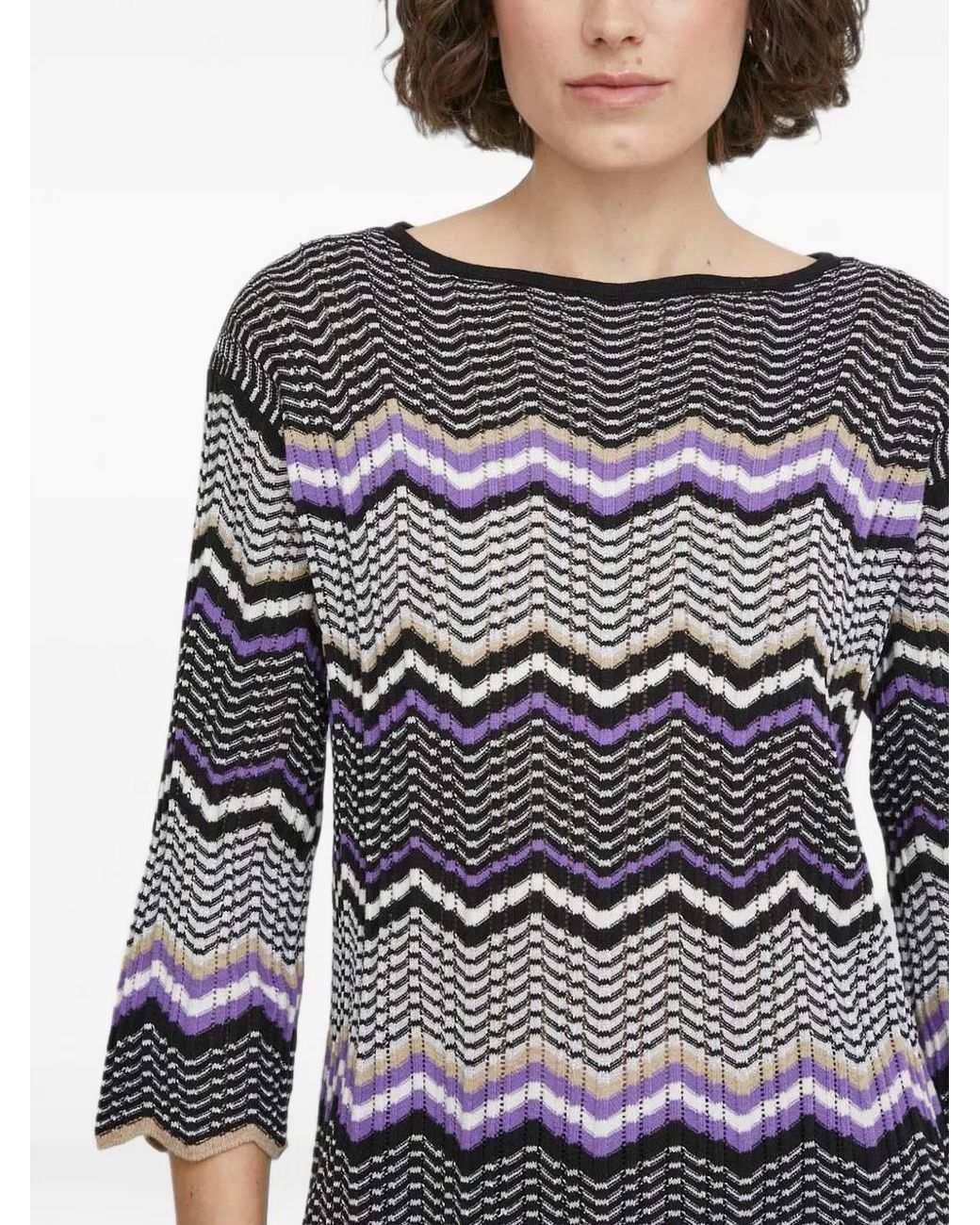 Sisley Gray Zig-Zag Top