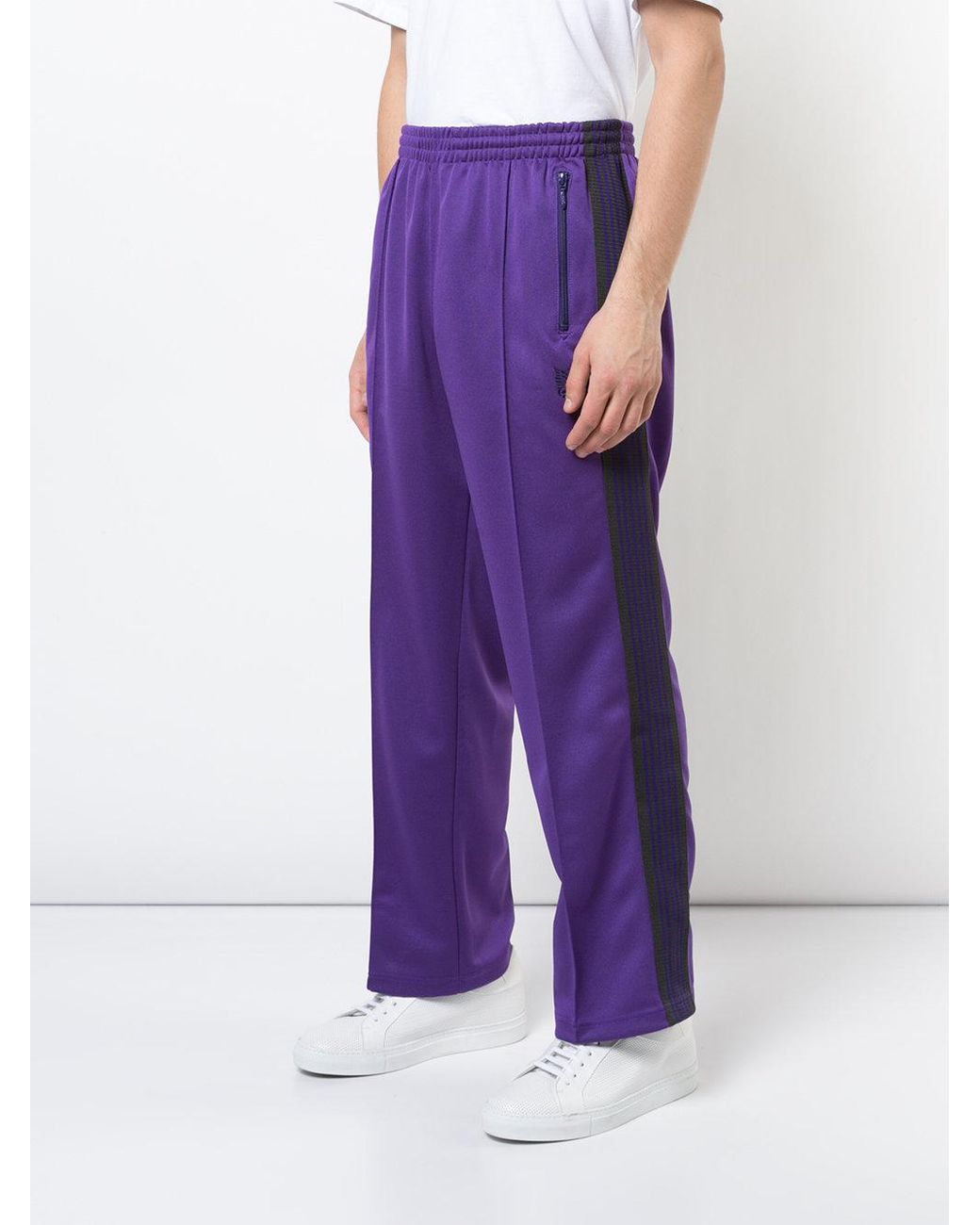 Needles Straight-leg Track Trousers in Purple for Men | Lyst