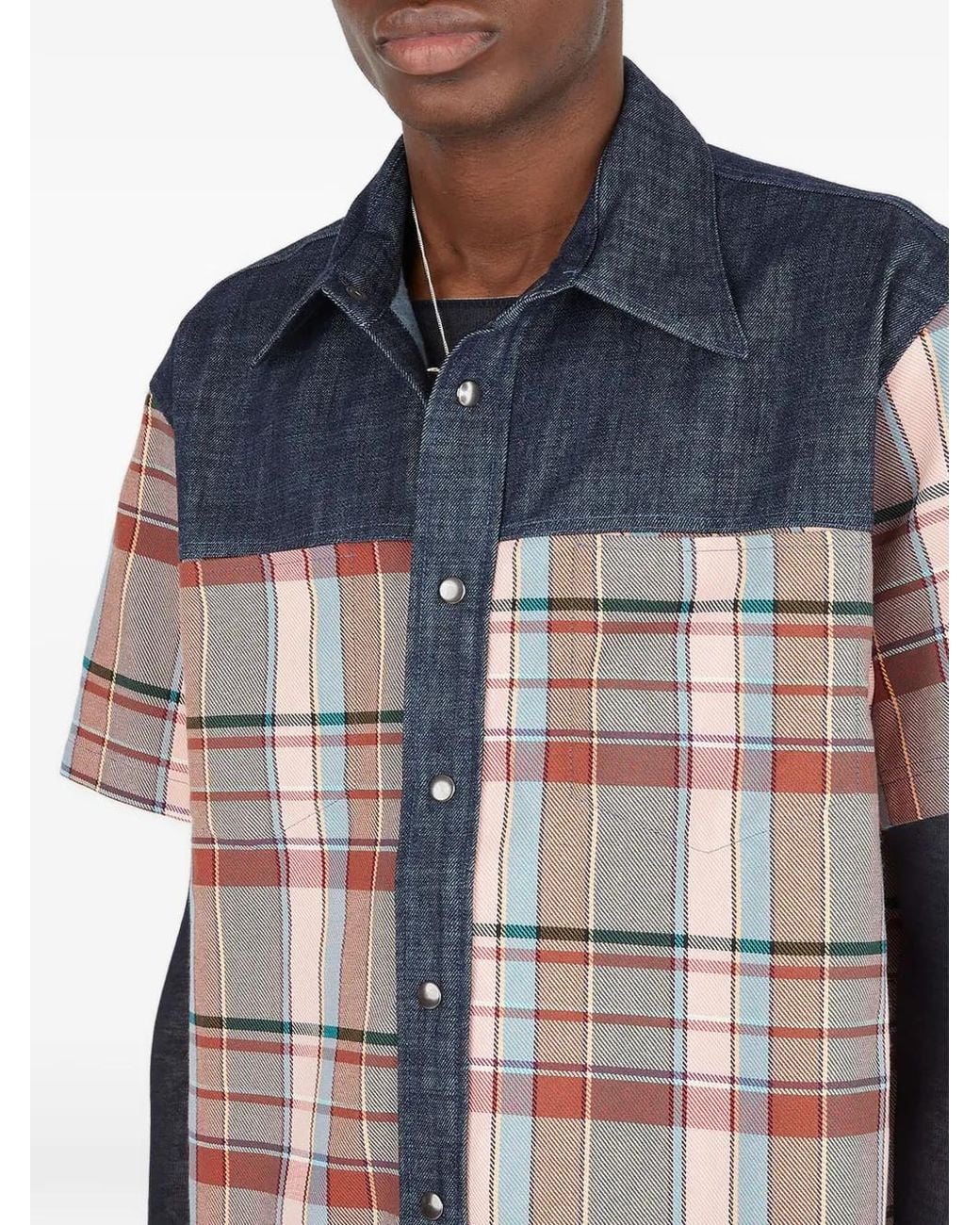 Camicia A Quadri di (DI)VISION in Blue da Uomo