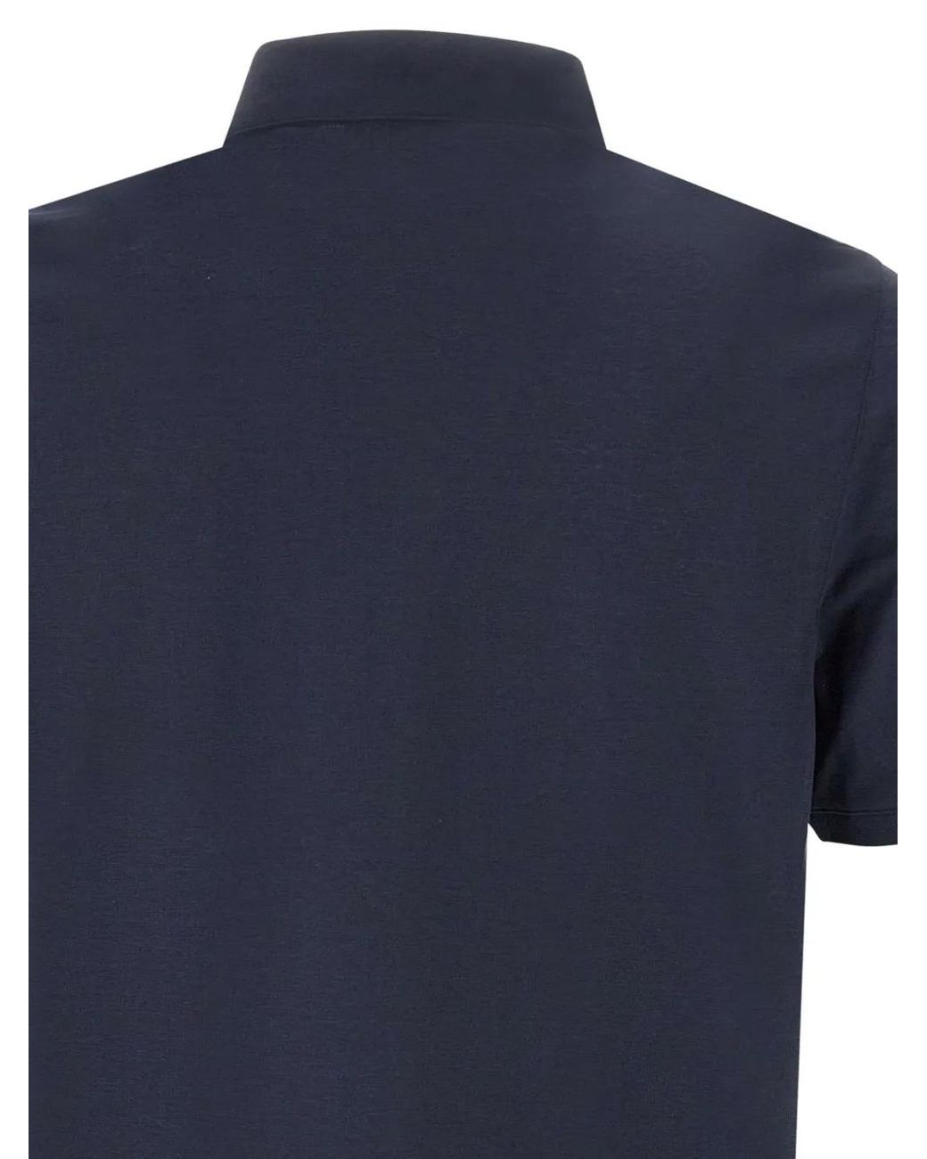 Diktat Blue Cotton Polo Shirt for men
