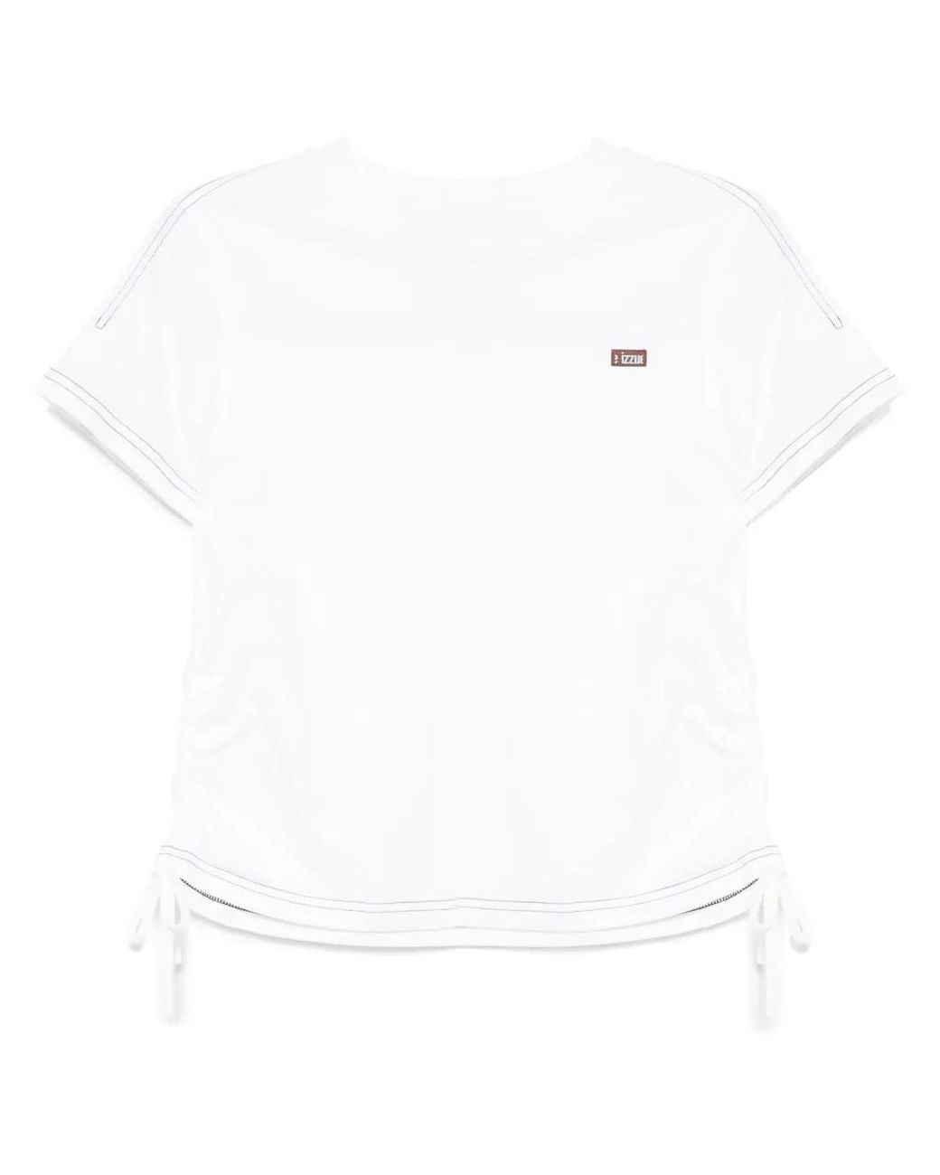 Izzue White Logo-Patch T-Shirt