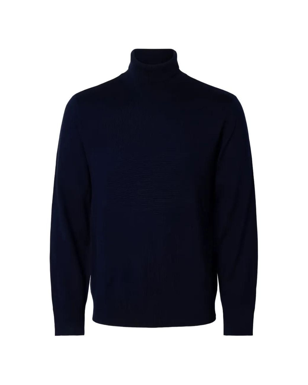 SELECTED Blue Roll-Neck Knitted Sweater for men