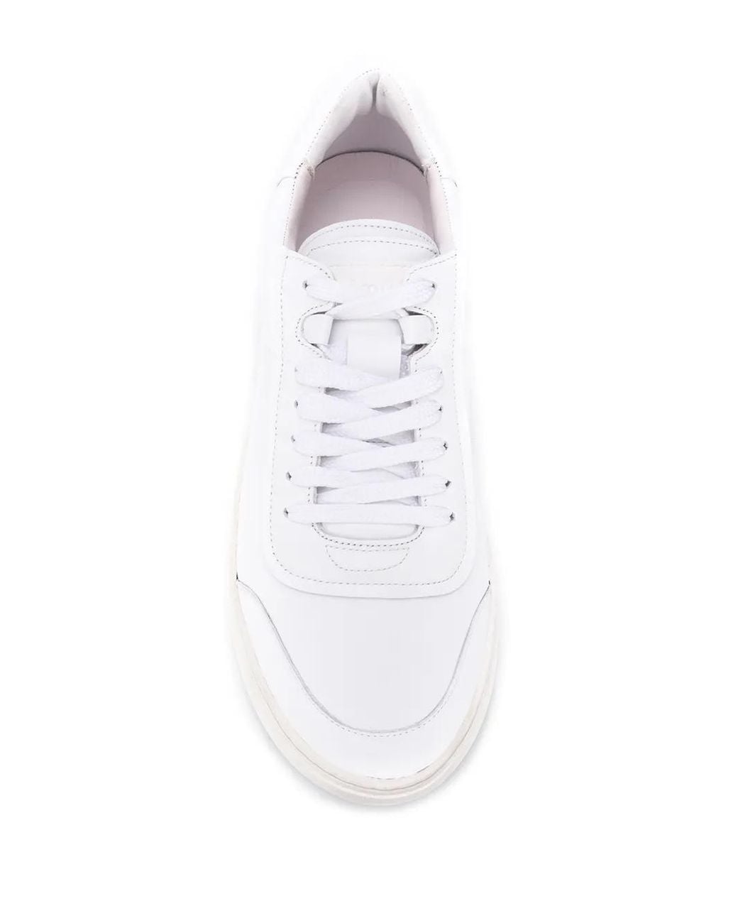 Primury White Low-Top Leather Sneakers for men