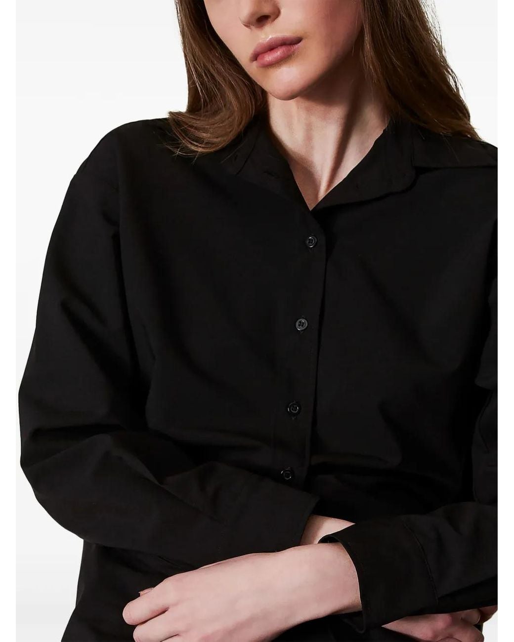 Twinset Black Wool-Blend Shirt