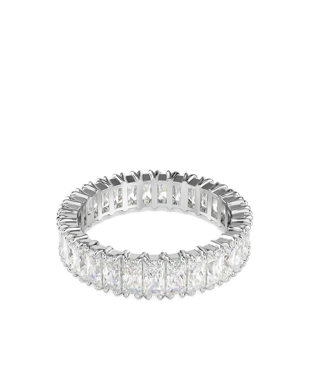Swarovski Metallic Matrix Ring Mit Baguetteschliff