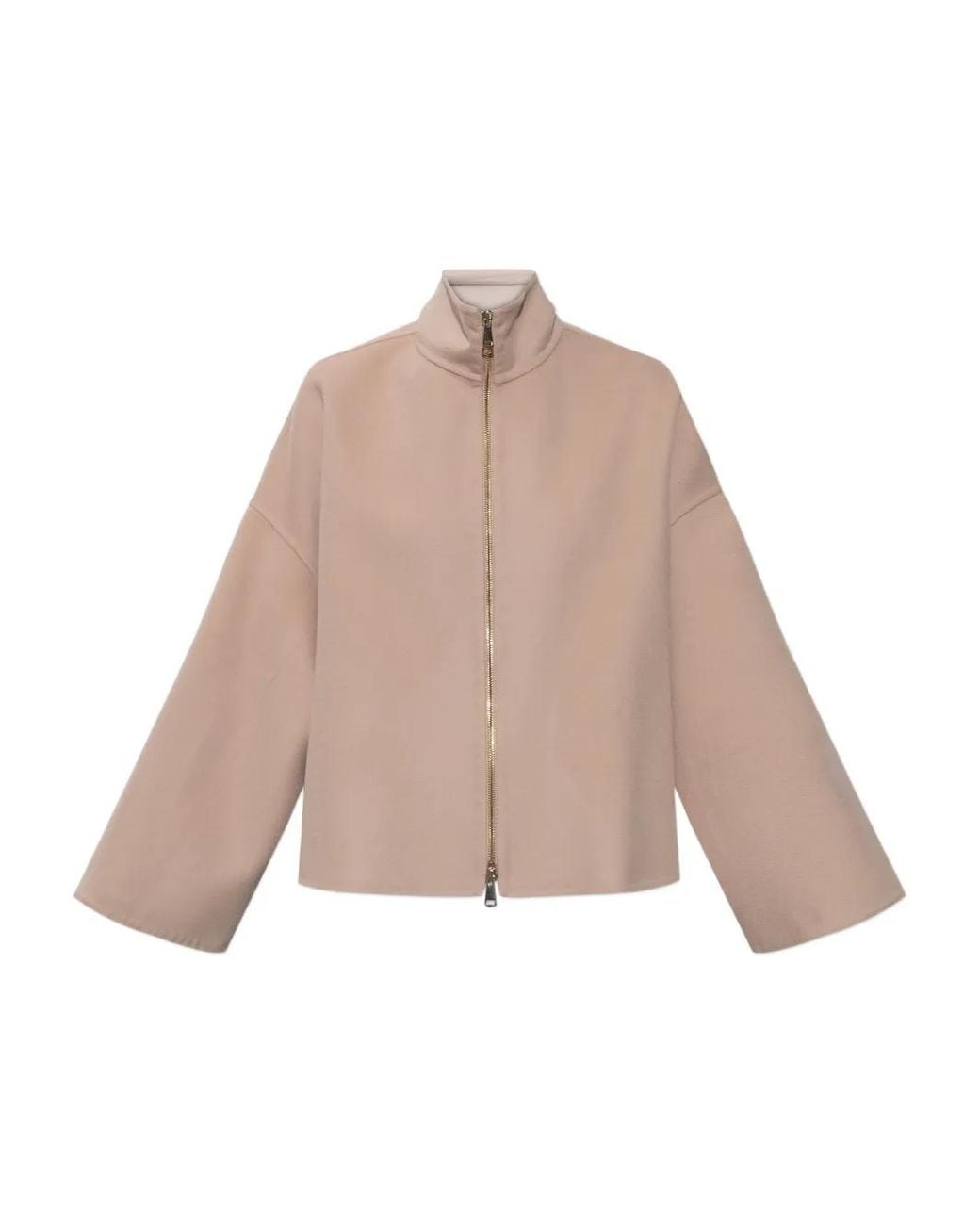 Fabiana Filippi Natural Zip Funnel-Neck Jacket