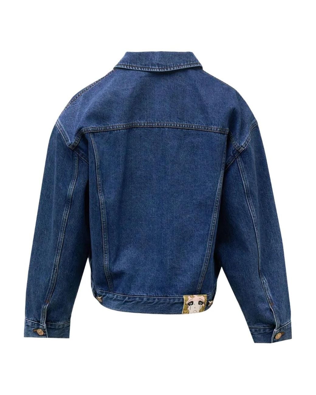 Pushbutton Blue Veste En Jean À Imprimé Graphique