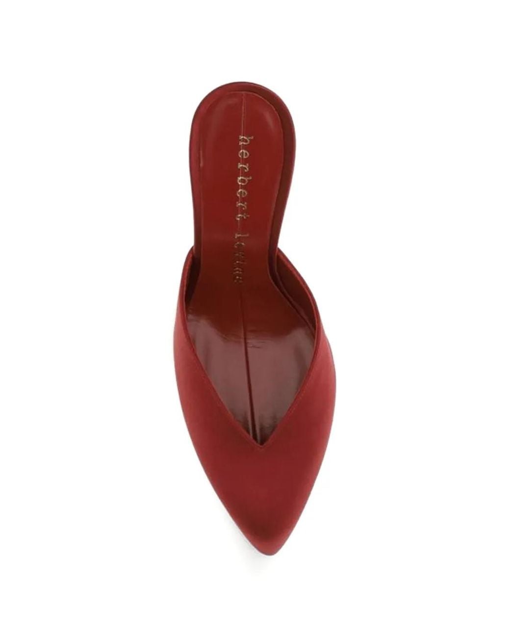 Herbert Levine Red Satin V-Neck Mules