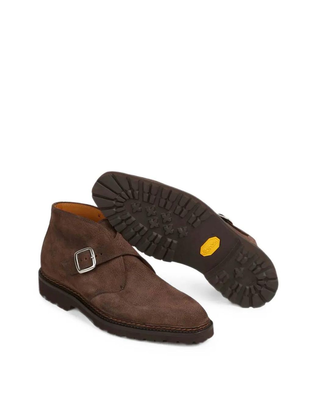 Bontoni Brown Visionario Monk Strap Boots for men