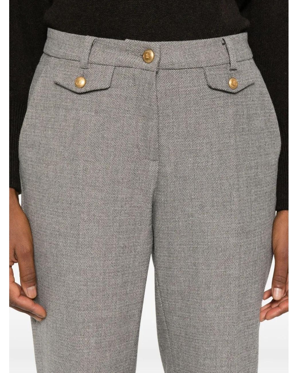 Cambio Gray Hose Mit Fischgrätenmuster