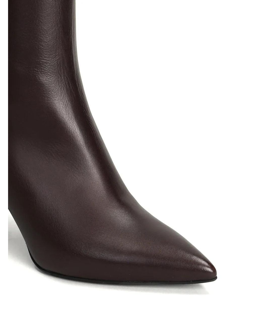 Evaluna Brown Pointed-Toe Ankle Boots