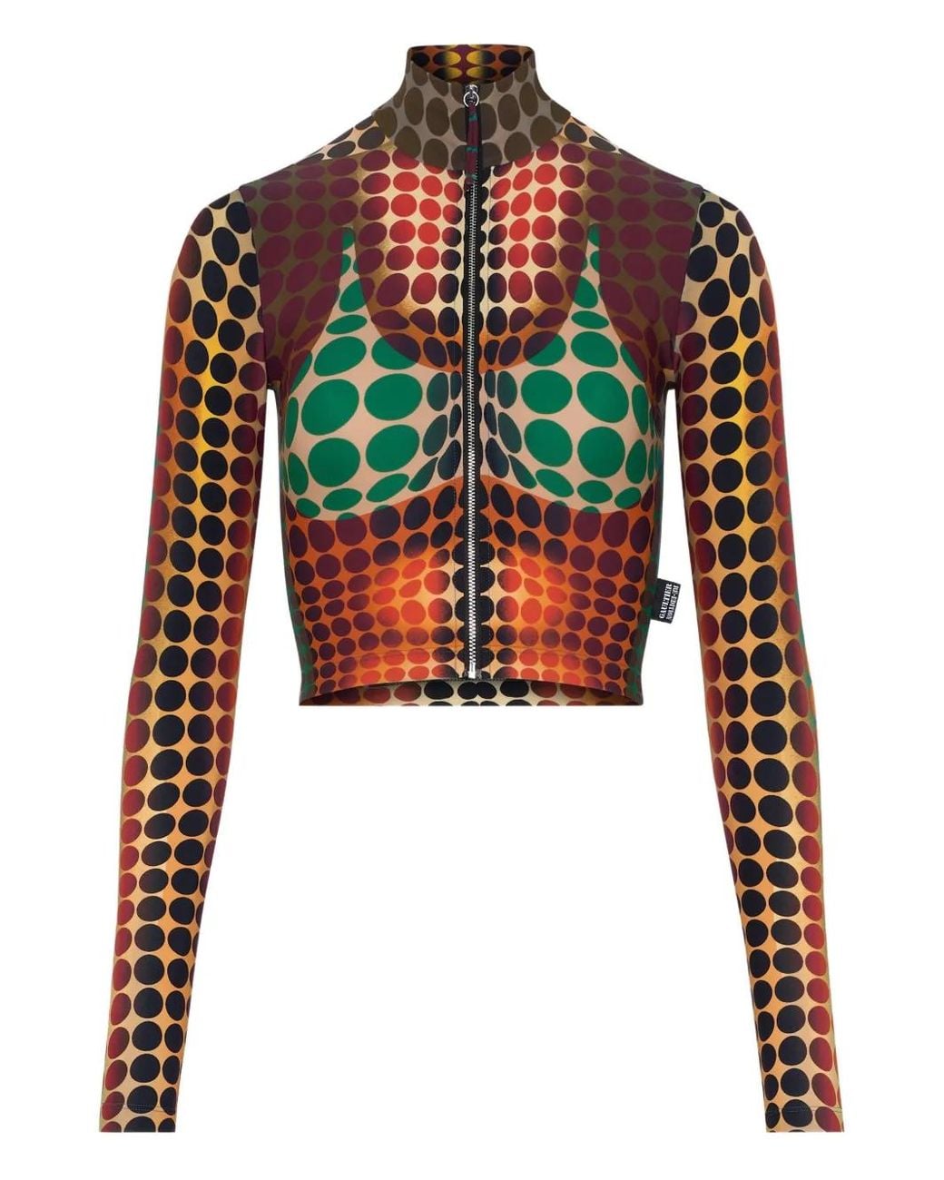 Jean Paul Gaultier Black High-Neck Zip-Up Top