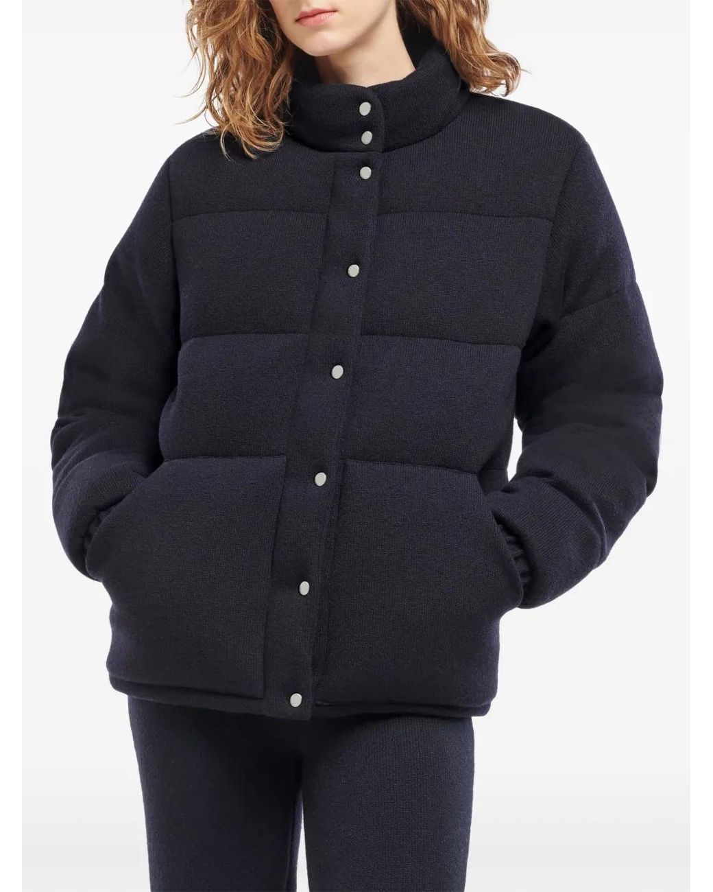 Barrie Blue Cashmere Puffer Jacket