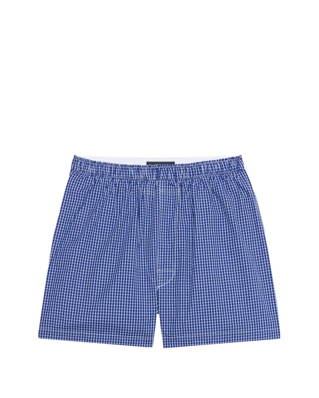 Brooks Brothers Blue Micro-Check Boxer Shorts for men
